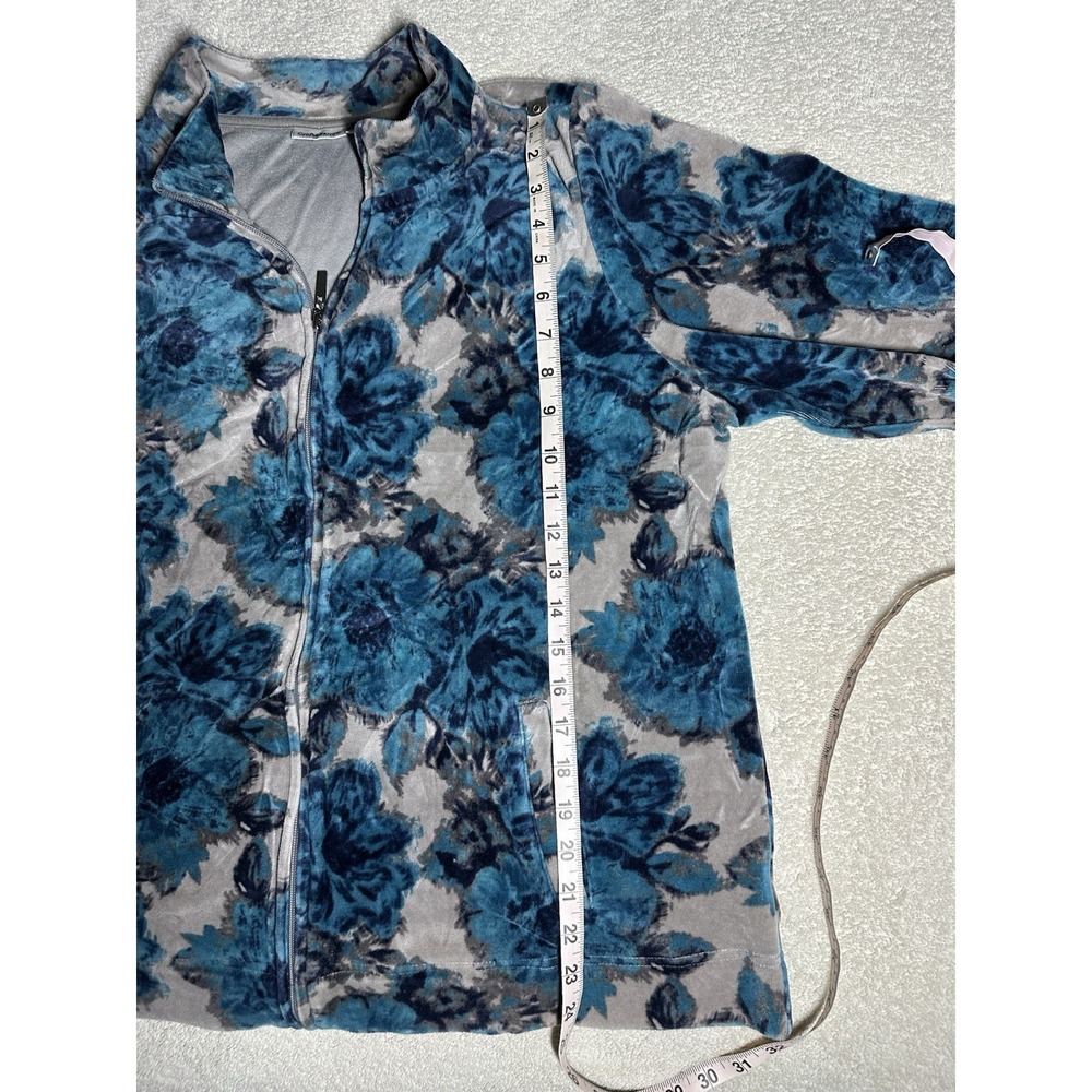 Croft and Barrow women's jacket floral print zip up XL - Picture 5 of 9